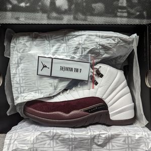 Nike x A Ma Maniere Air Jordan 12 Retro black and burgundy crush NIB size 8 Wmn